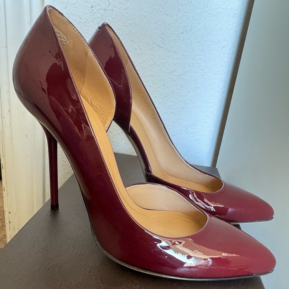 Gucci Dark Red Patent Leather Heels - Size 38 - New in Box - Picture 3 of 9